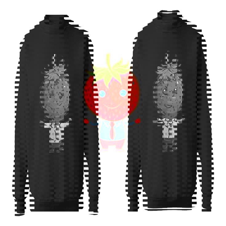 フルーツやネクタイ好きのための従業員ストロベリーアウトフィット スウェットシャツ