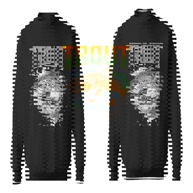 ブラウントラウト 釣り アウトドア 自然愛好家 淡水魚 スウェットシャツ