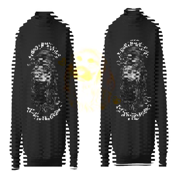 ブラックとタン、キャバリアキングチャールズ・スパニエル スウェットシャツ