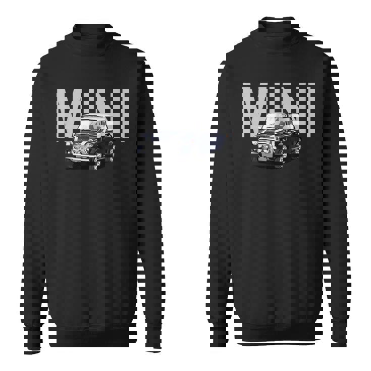 ブリティッシュクラシック スポーツカー ブルー ミニ スウェットシャツ