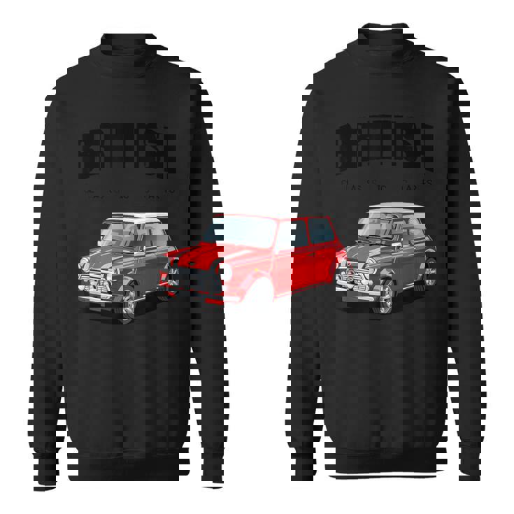 ブリティッシュクラシックカー レッド ミニスポーツカー スウェットシャツ