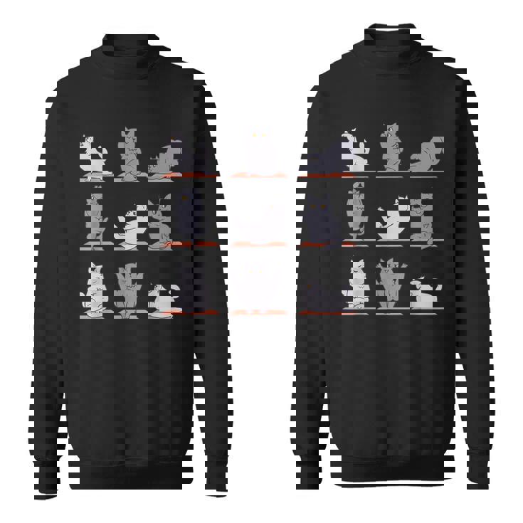 ブリティッシュショートヘアキャット ヨガ スウェットシャツ