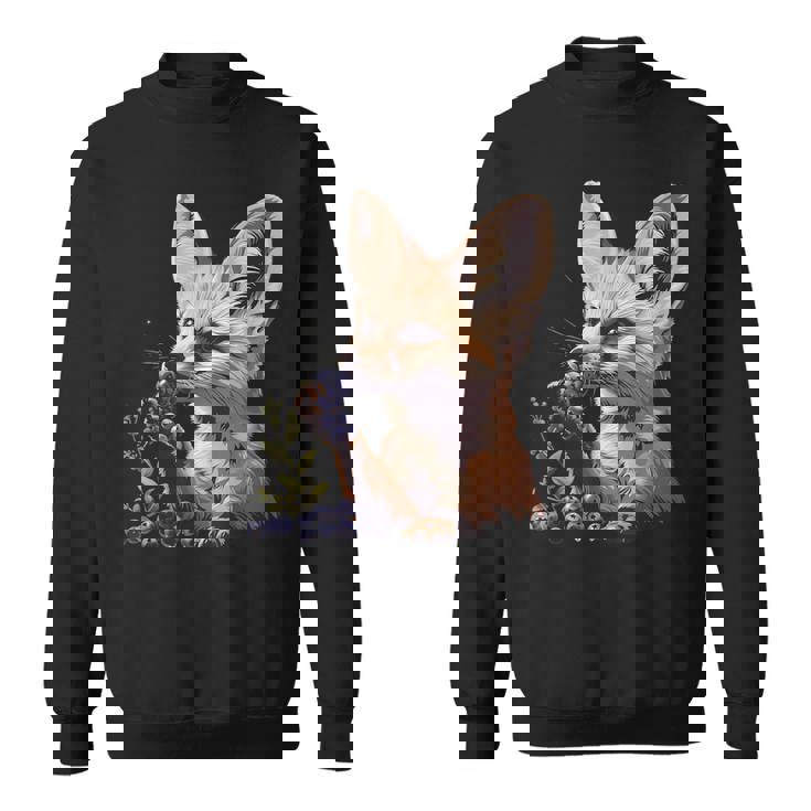 ブルーベリー フェネック キツネ ブルーベリー アニマルアート 野生動物 自然 スウェットシャツ