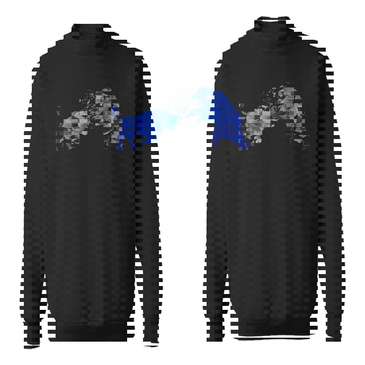 ブル対ベア株式市場投資家トレーダー スウェットシャツ