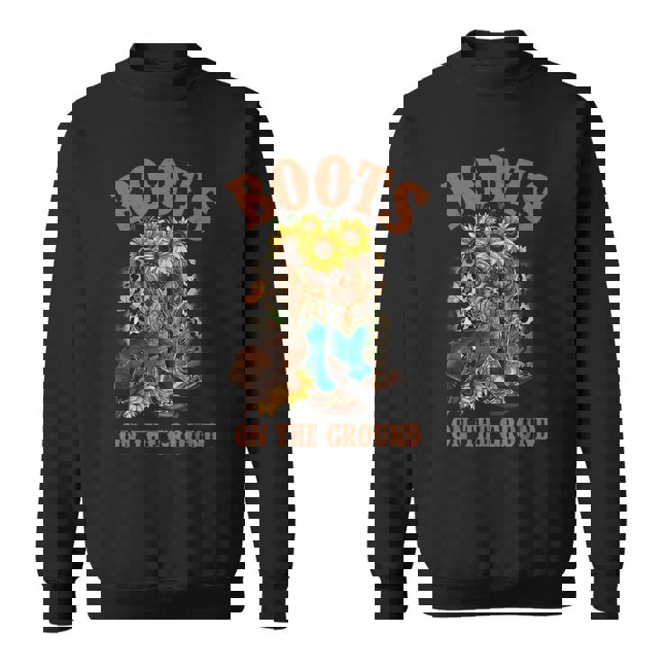 ブーツ オン ザ グラウンド ウエスタン サザン カントリー ロデオ カウガール スウェットシャツ