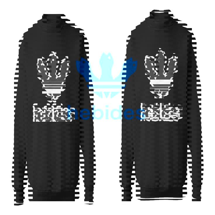 ヘビデス Hebides《ブルー 青》巳年 蛇年 へび【ブランド ロゴ パロディ】2025 干支 十二支 面白い スウェットシャツ