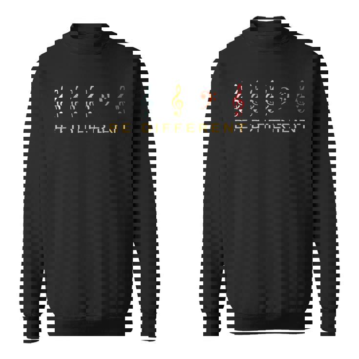 ヘ音記号を ミュージシャン Be Different スウェットシャツ