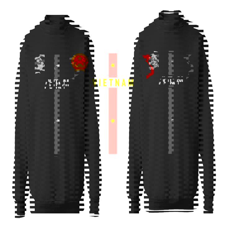 ベトナム国旗、ベトナムのシルエットマップ、紋章 スウェットシャツ