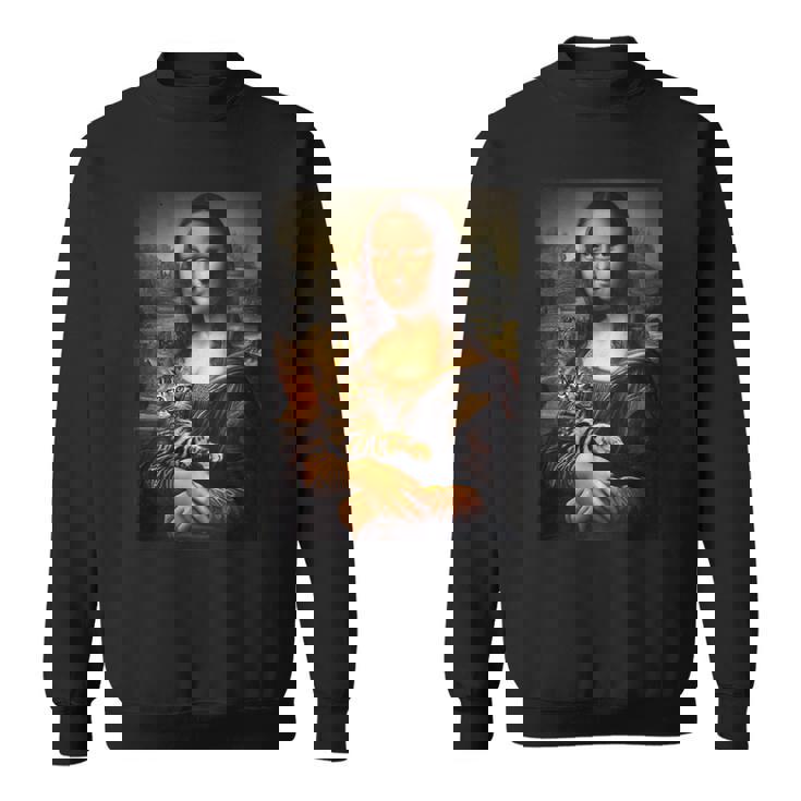 ベンガル猫 モナリザ 絵画 アート ママ お父さん スウェットシャツ