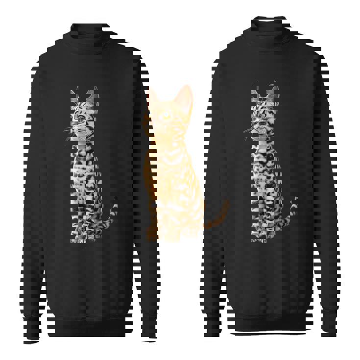 ベンガル猫 レオパード猫 レオパデット かわいいベンガル猫 スウェットシャツ