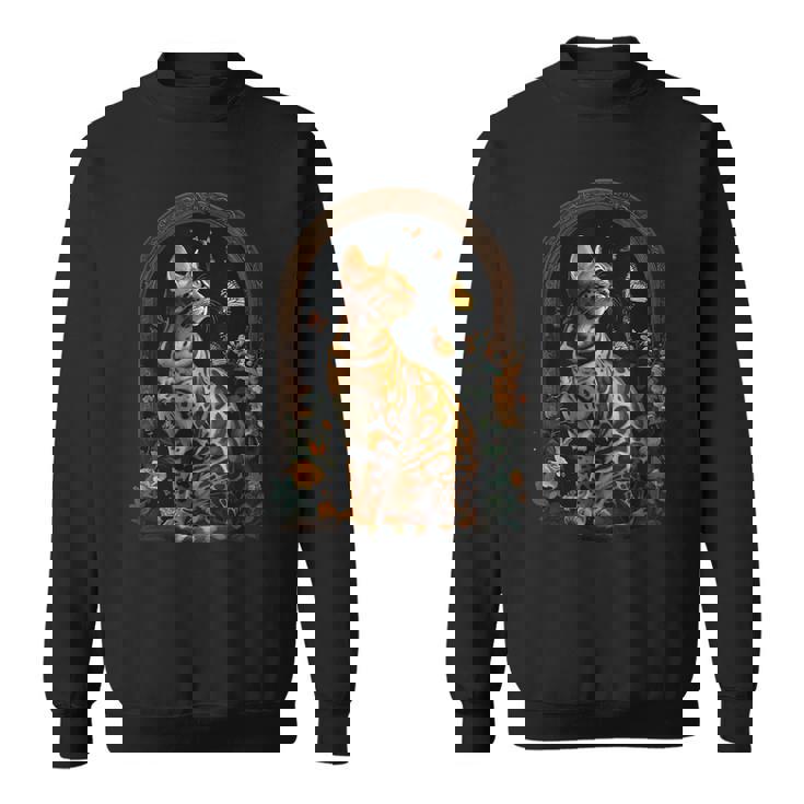 ベンガル猫の花 スウェットシャツ