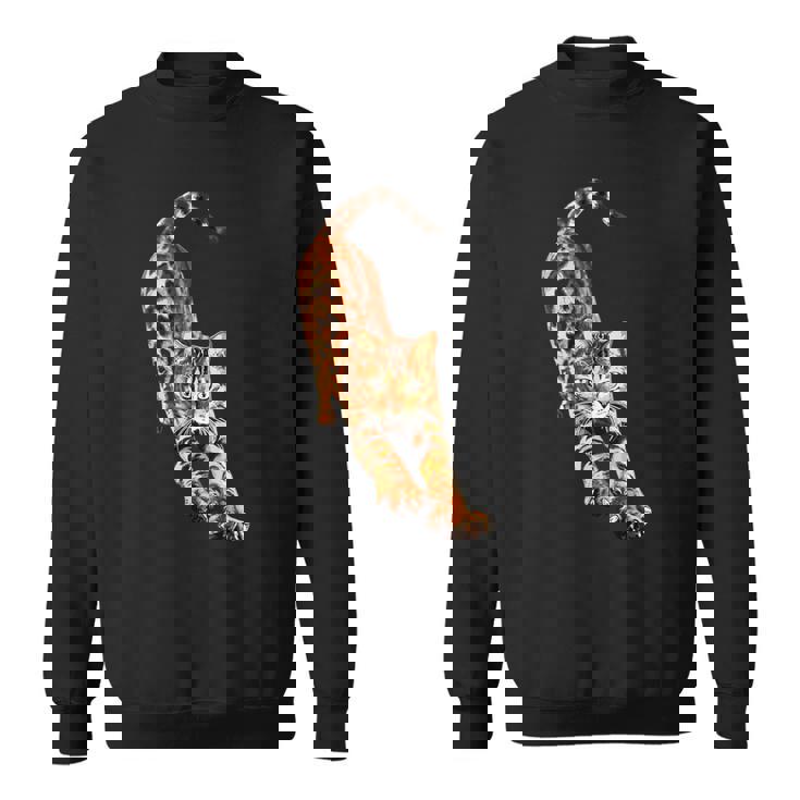 ベンガル猫ストレッチ スウェットシャツ