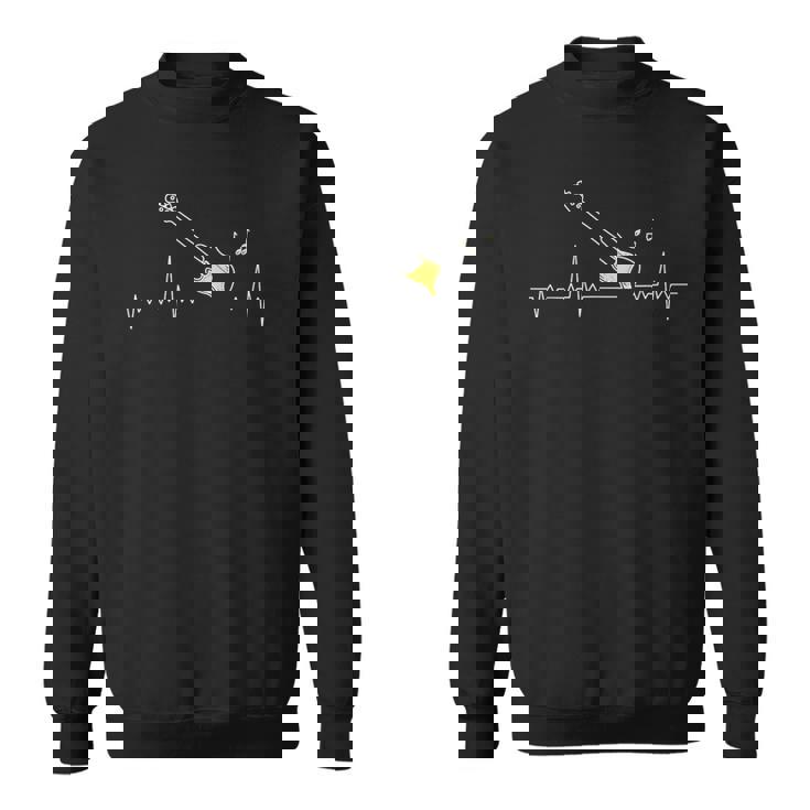 ベース・ギター・ノート ハートビート Bass Guitar Player スウェットシャツ