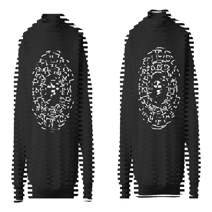 ベース音記号 サークル オブ 5Ths 音楽理論 ミュージシャン クラス アート スウェットシャツ