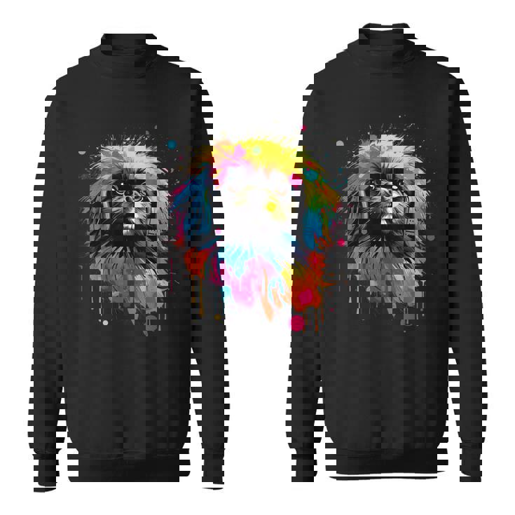 ペキニーズに描かれたペキニーズに描かれたかわいいペキニーズ犬 スウェットシャツ