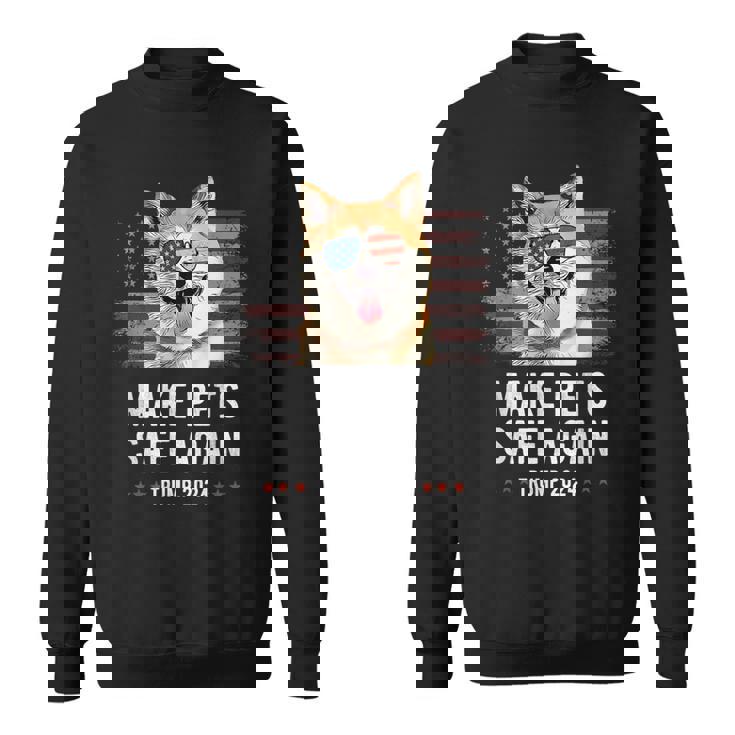 ペットを再び安全に 秋田犬 トランプ 2024 スウェットシャツ