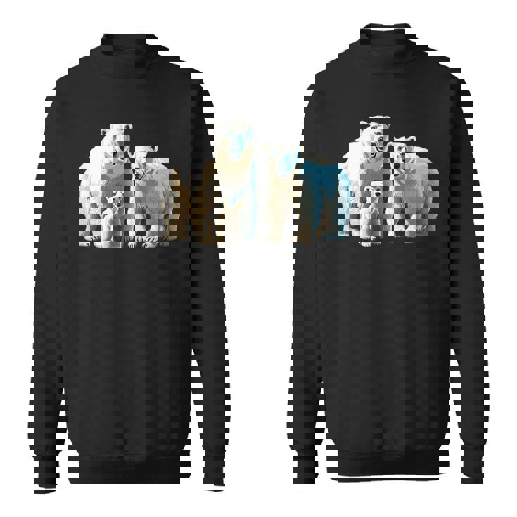 ホッキョクグマ。動物好き、シロクマの家族 スウェットシャツ