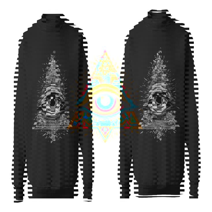 ホルスアイ オールシーイングアイ ピラミッド イルミナティ フリーメイソン スウェットシャツ