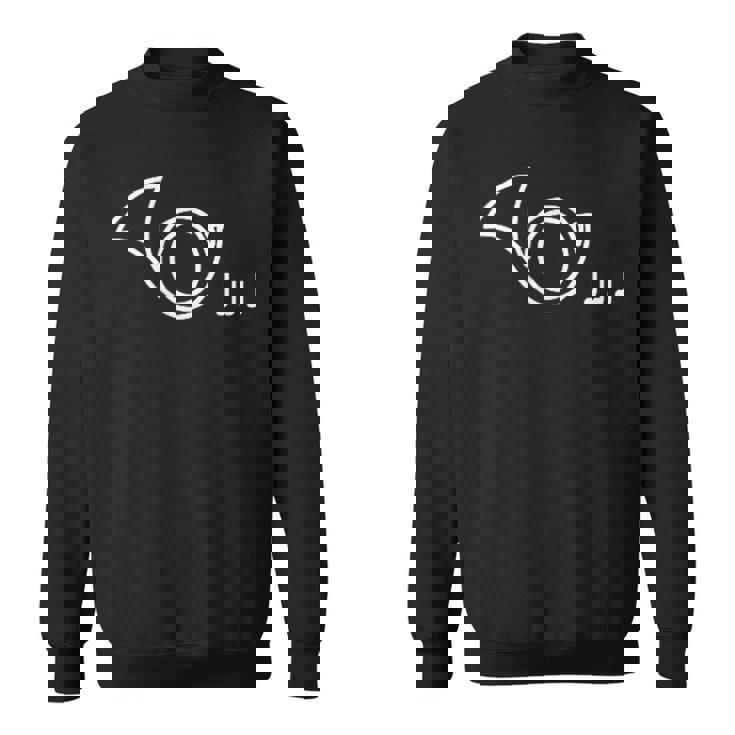 ホルン 音符 楽譜 音楽 楽器 音楽雑貨 シンプル 可愛い スウェットシャツ