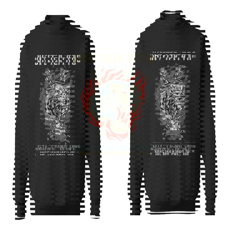 ホワイトタイガータトゥースタジオ、オールドスクール、インドール、インド スウェットシャツ