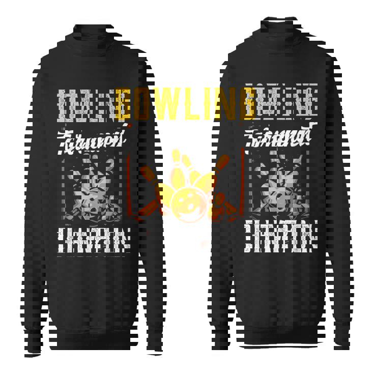 ボウリング大会優勝 クルー ボウリング チーム ホビー ボウラー スウェットシャツ