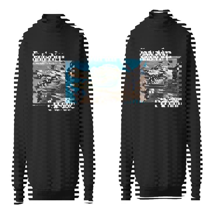 ボンバルディーロボンバルディーノクロコダイル面白いイタリアンブレインロットミーム スウェットシャツ