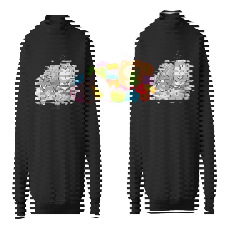 ボンレス犬とボンレス猫 カラフルスナック スウェットシャツ