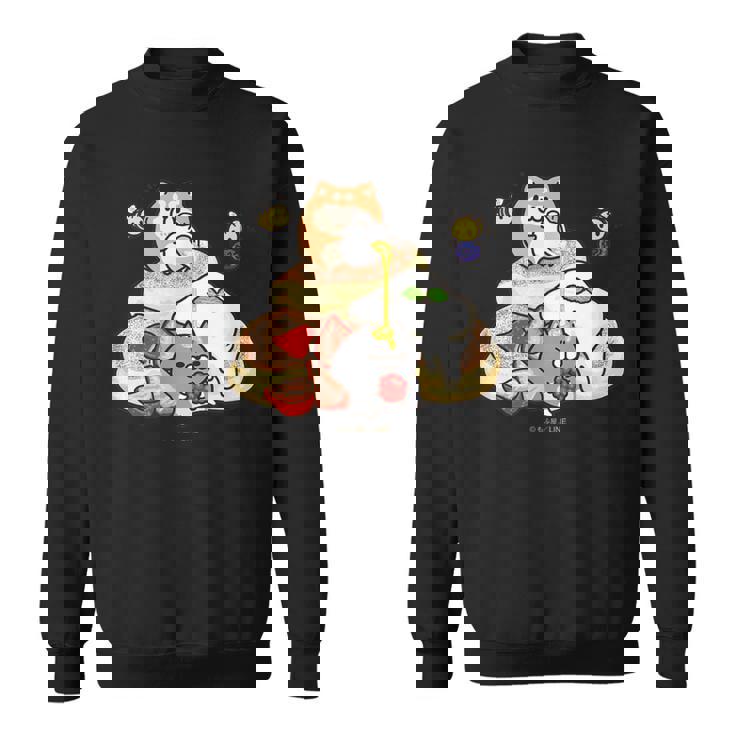ボンレス犬とボンレス猫 パンケーキ スウェットシャツ