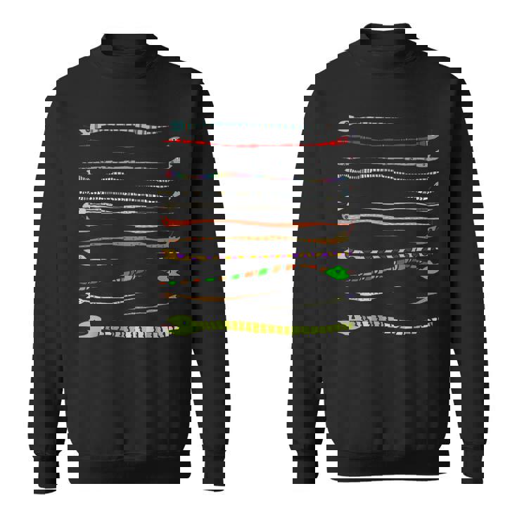 ボーダー カラフル Pop 爬虫類 かわいい オリジナル ヘビ柄 手描き フロント ボーダー イラスト おもしろ スウェットシャツ