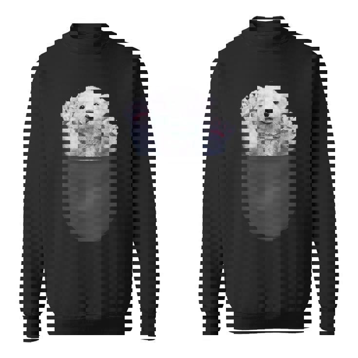 ポケット 北極熊 クマ スウェットシャツ