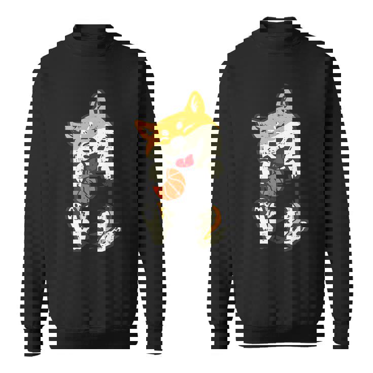 ポケット 柴犬 バスケットボール かわいい バラー 犬 メンズ レディース キッズ スウェットシャツ