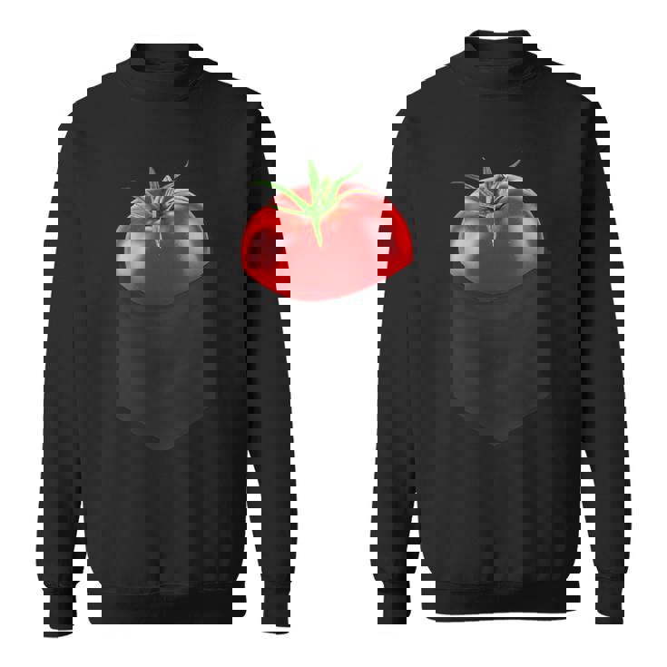 ポケットに入ったトマト、胸に面白いトマト。 スウェットシャツ