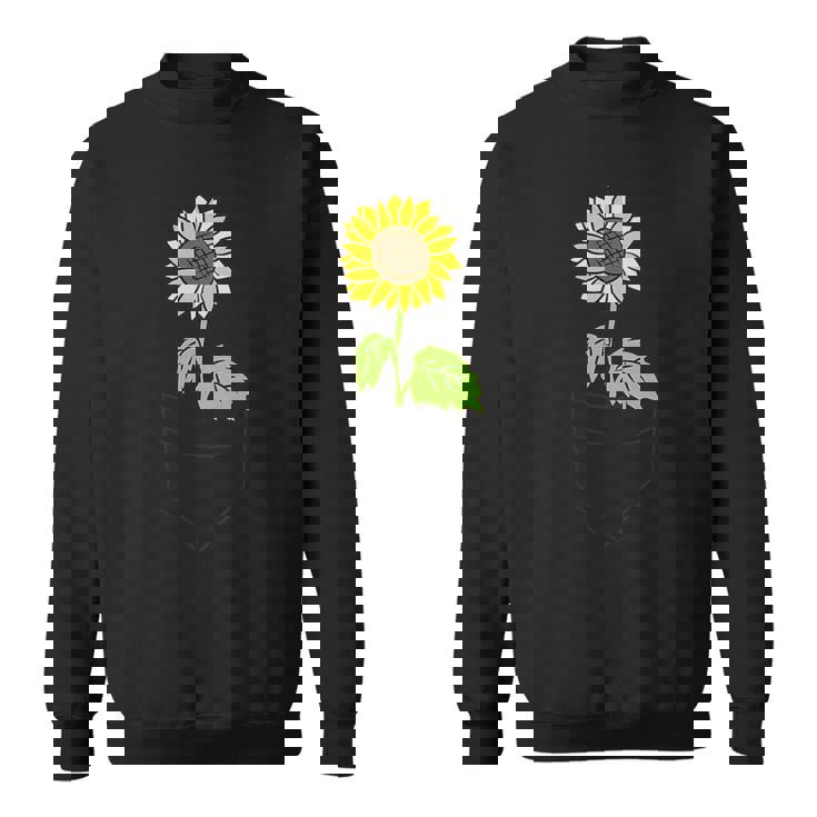 ポケットの中のひまわり ひまわり スウェットシャツ