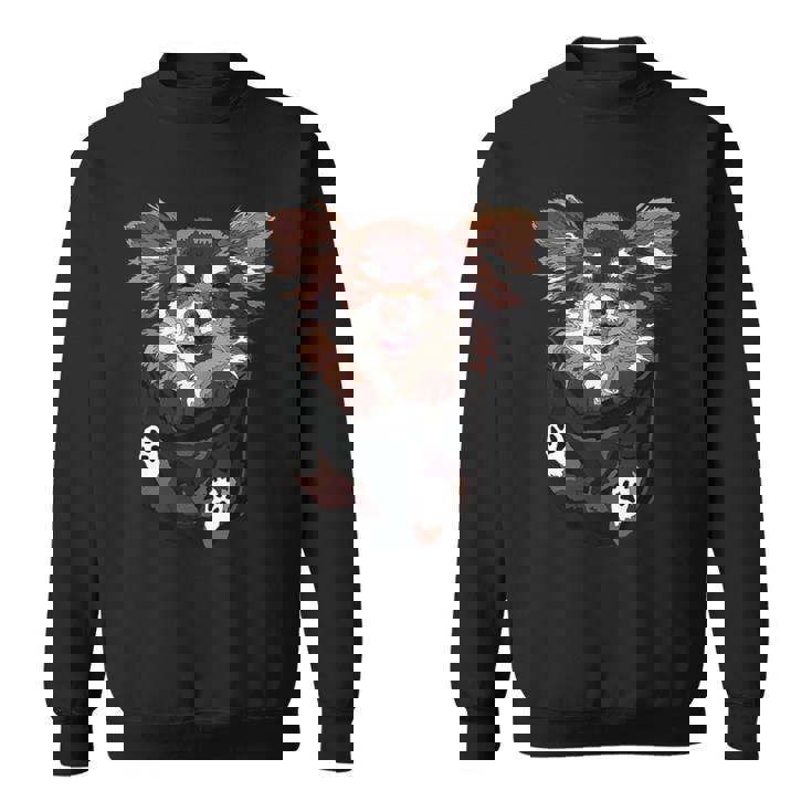 ポケットの中のチワワ 面白い チワワ 長髪 犬好き スウェットシャツ