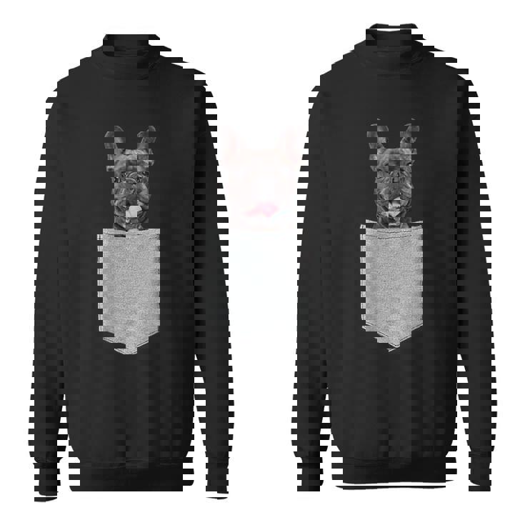 ポケットの中のフレンチブルドッグかわいいフレンチブルドッグオーナーギフト スウェットシャツ