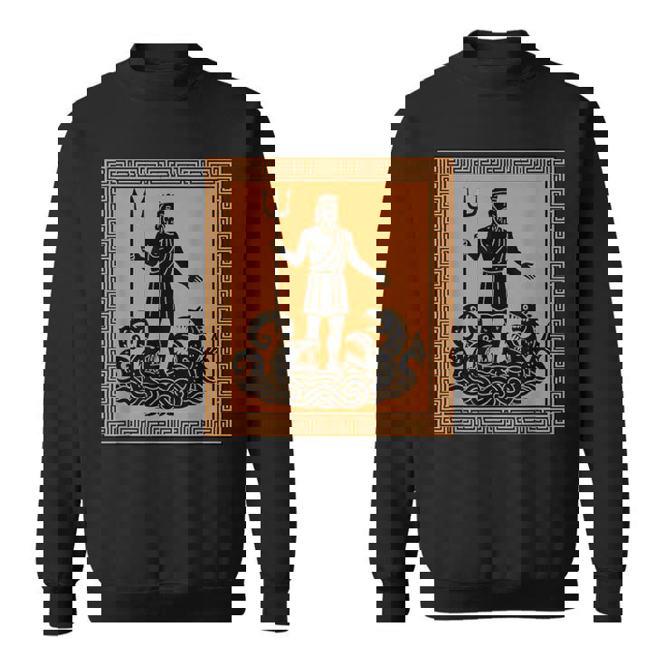 ポセイドン神 トライデント 古代ギリシャ 芸術 神話 ギリシャ神話 スウェットシャツ