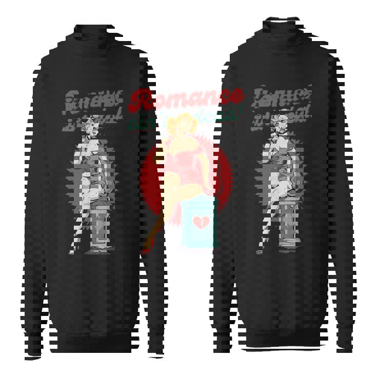 ポップアート ピンナップガール ロマンス Ain't Dead バレンタインシングル スウェットシャツ