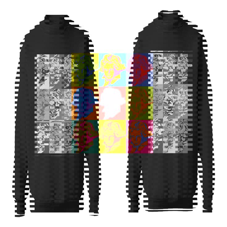 ポップアートクラシック音楽 音楽家 ベートーヴェン ヴァイオリン ピアノ チェロ 練習 音楽好き おもしろ デザイン スウェットシャツ