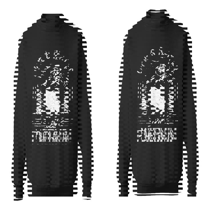 ポメラニアンライフベターママパパ犬 スウェットシャツ