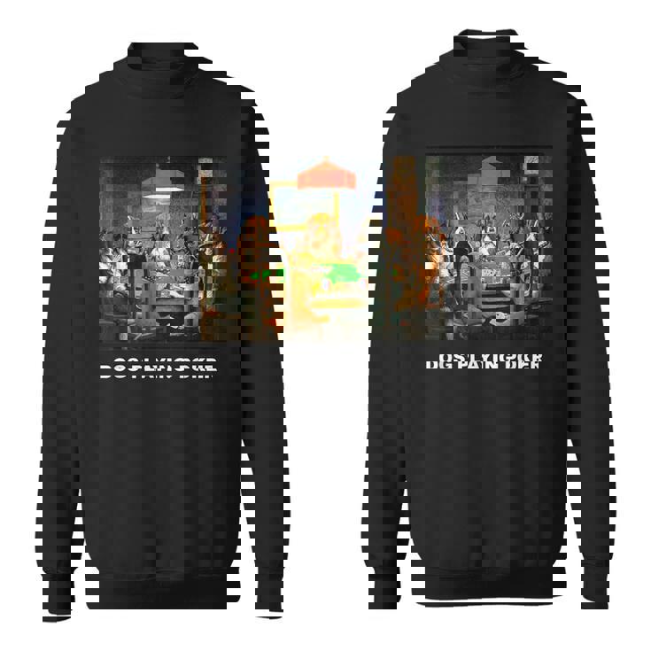 ポーカーをする犬 クラシックアートワーク アートワーク 犬 子犬 スウェットシャツ