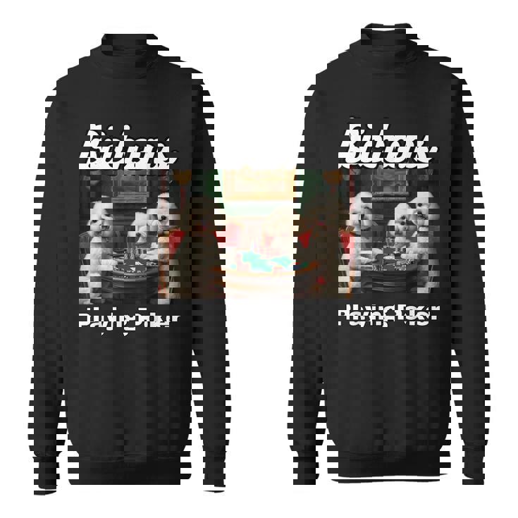 ポーカーをする犬 ビション・フリーゼ ビション・フリーゼの犬種 スウェットシャツ