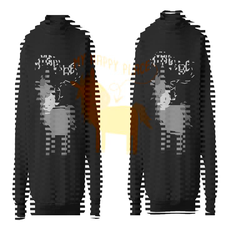 マイハッピープレイス I 馬好き I 乗馬 I 馬術用の馬 スウェットシャツ