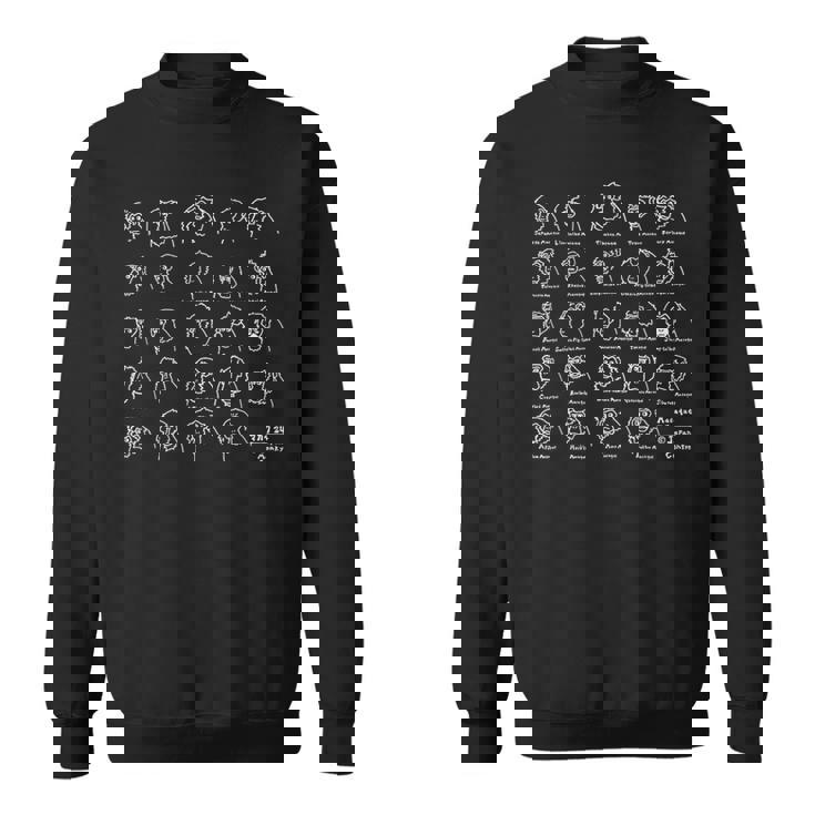 マカク属24種 （白字） スウェットシャツ