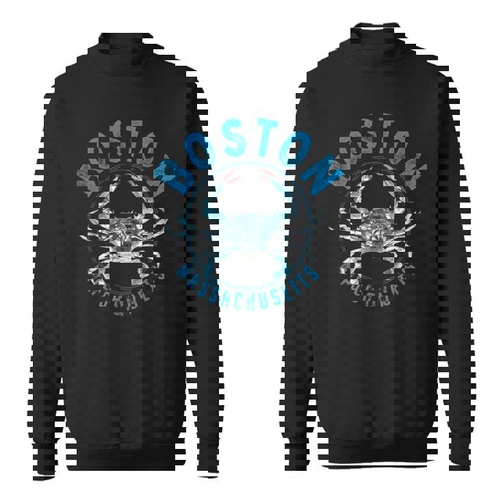 マサチューセッツ州ボストン ブルーカニのデザイン スウェットシャツ