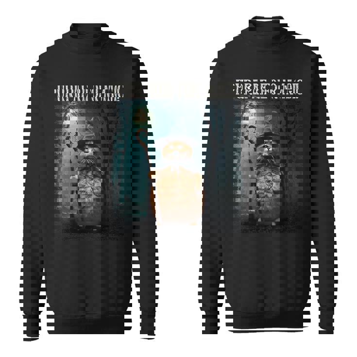 マジック・ファニー・ウィザード・キャットのためにパープレイしよう スウェットシャツ