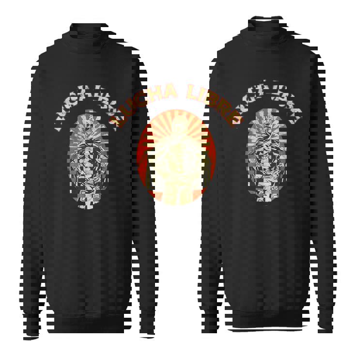 マスクに入ったレスラー ルチャリブレ メキシコレスリング スウェットシャツ