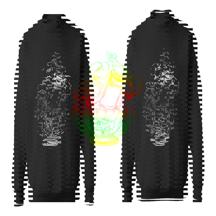 マリファナ スカル ボング 大麻 ウィード 420 ラスタ ギフト スウェットシャツ