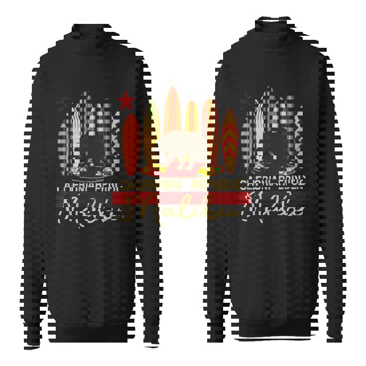 マリブ カリフォルニア リパブリック ベア サーファー 記念品 スウェットシャツ