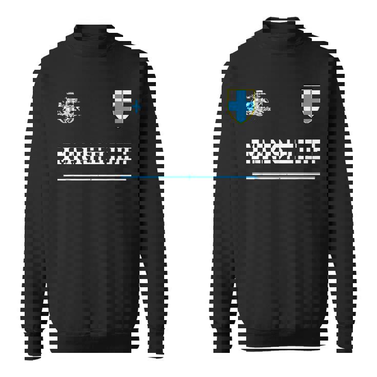 マルセイユ スポーツサッカージャージ フラッグ フットボール スウェットシャツ