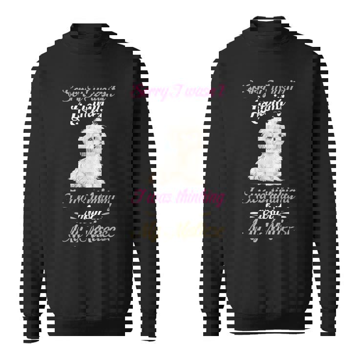 マルチーズすみません、マルチーズ犬の飼い主マルチプーの話を聞いていませんでした スウェットシャツ